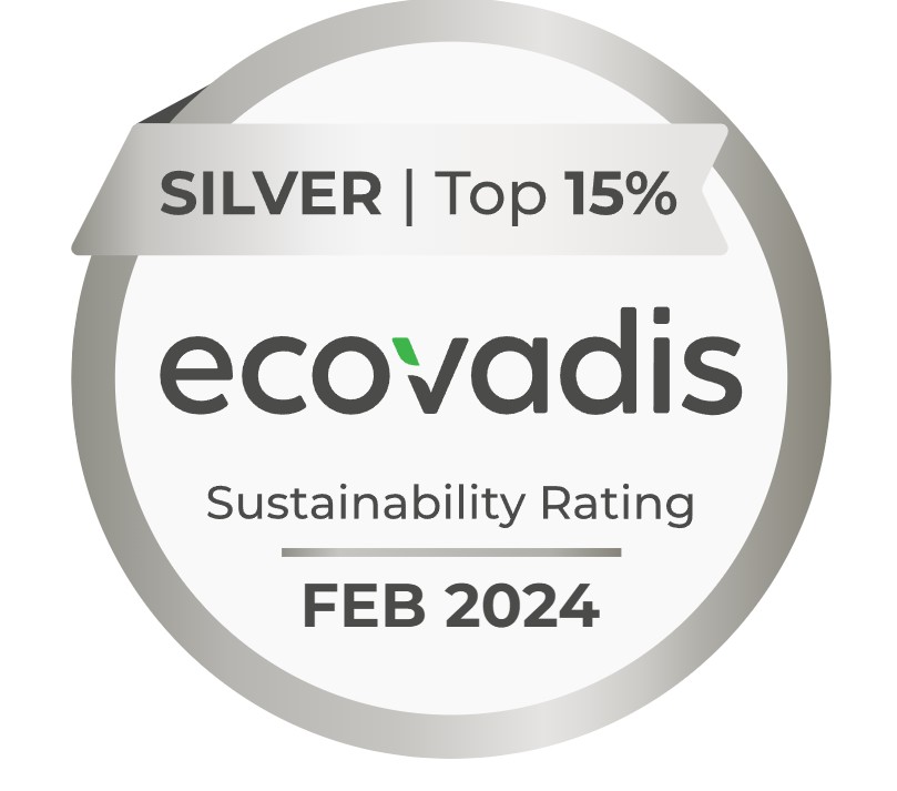il s'agit du logo Ecovadis d'argent. Becker Publicité est fière d'être évaluée par EcoVadis