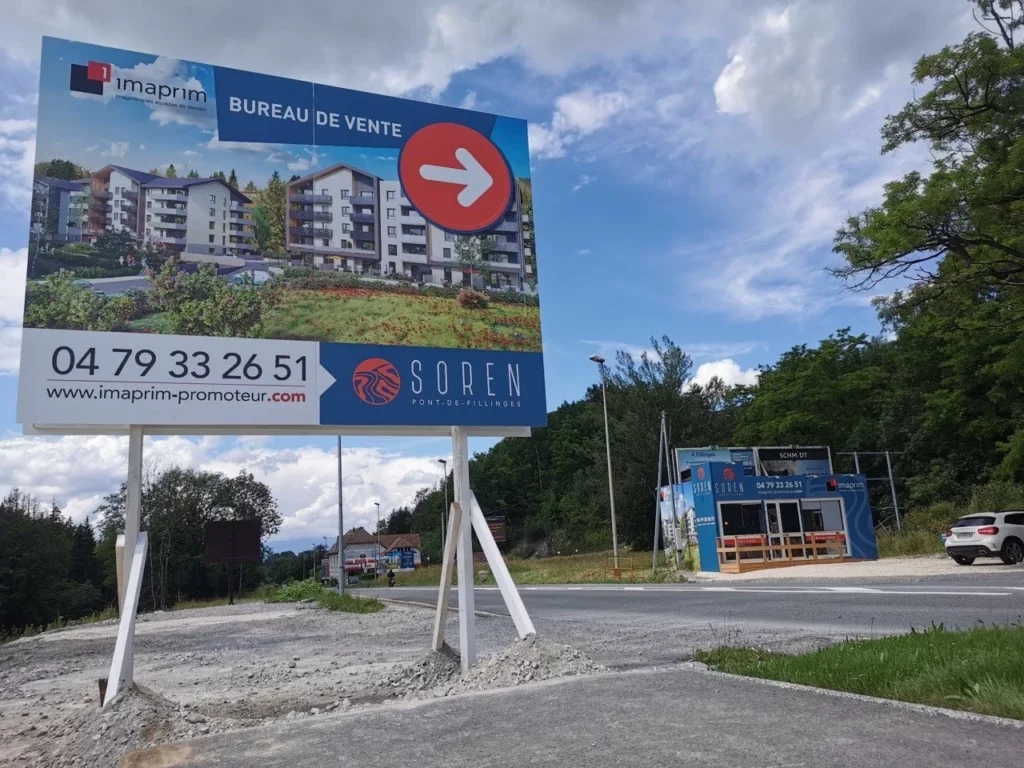 Panneau pour pomoteur immobilier Imaprim à pont-de-fillinges