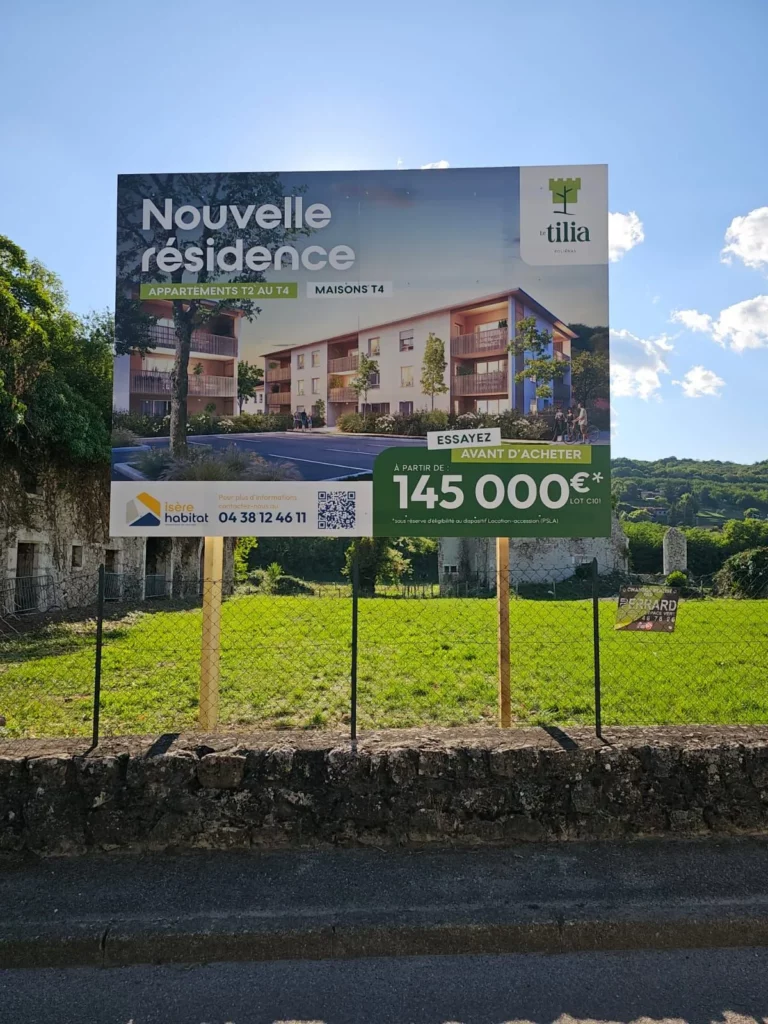panneau pour promoteur immobilier Isere habitat