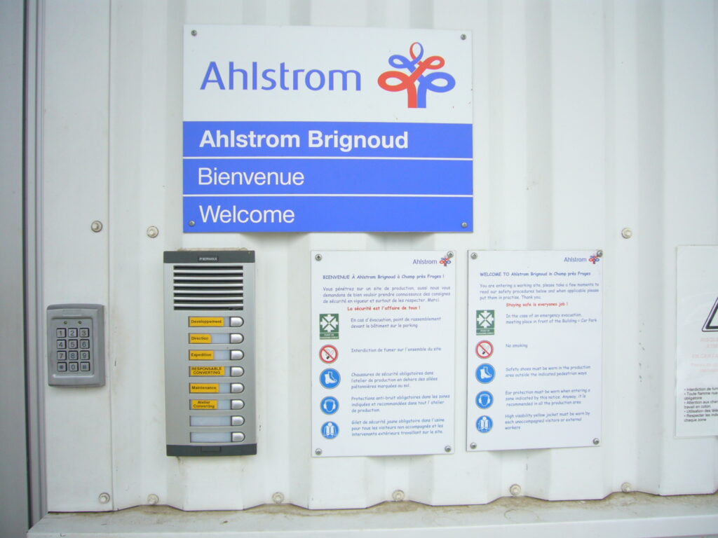 signaletique consignes securite ahlstrom industrie