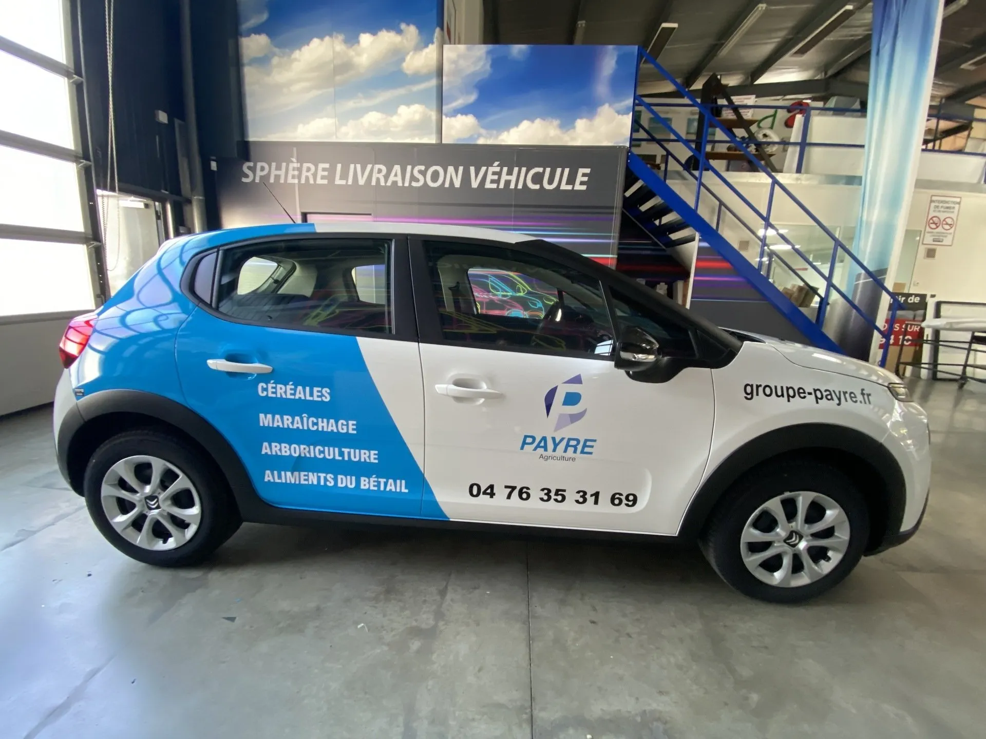 vehicule recouvert de vinyle pour la socité PAYRE